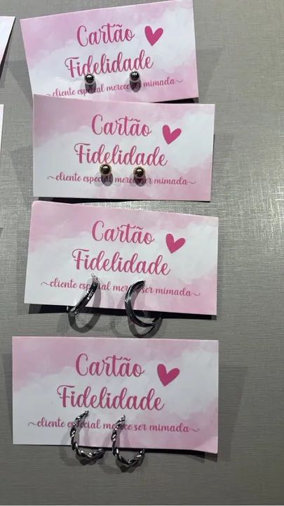 Cartão Fidelidade - Brinco de argola