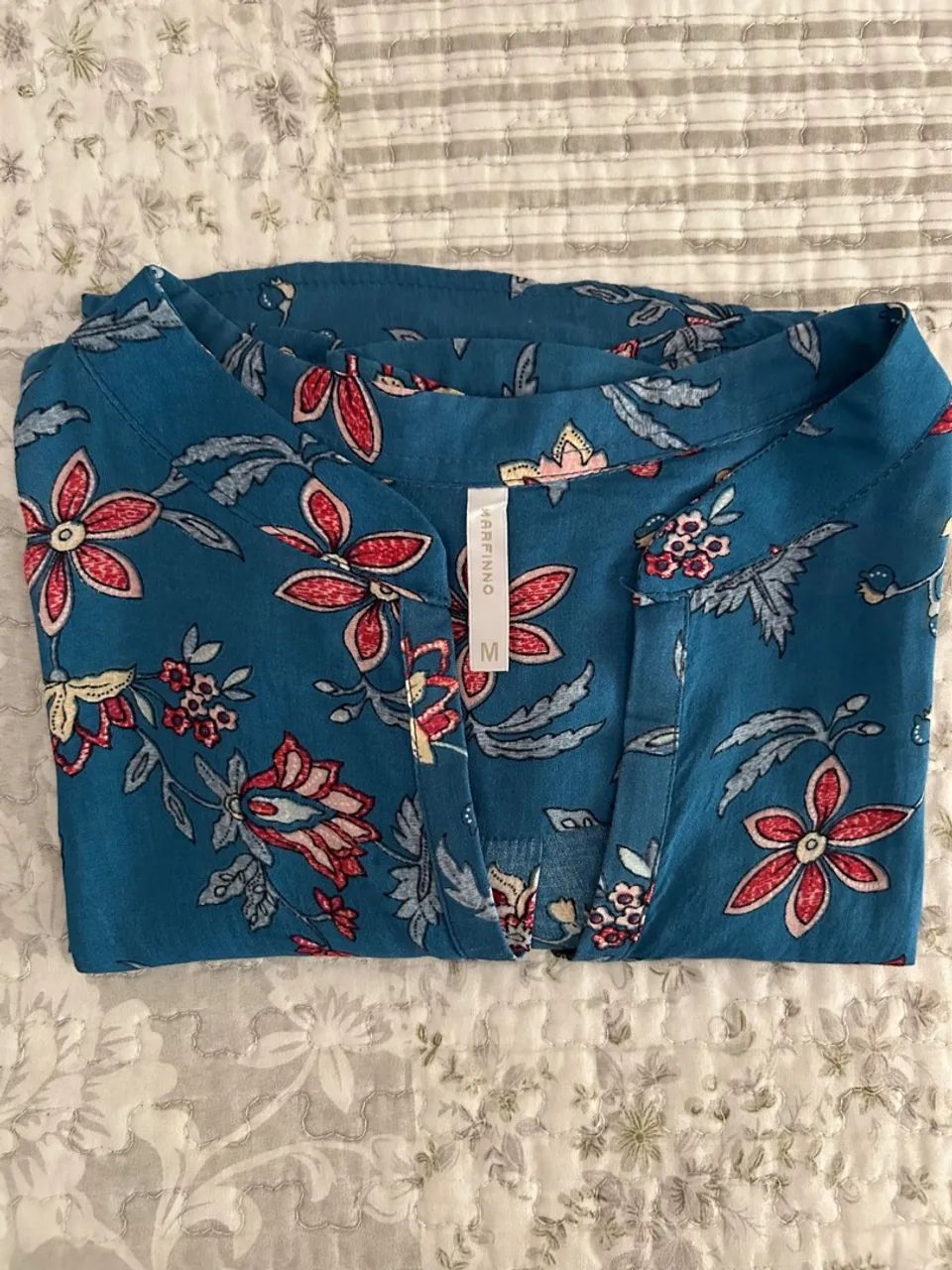 Blusa floral azul - Foto 3