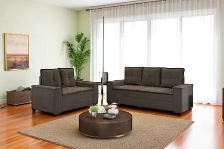 Conjunto sofá barcelona estofado linhares 