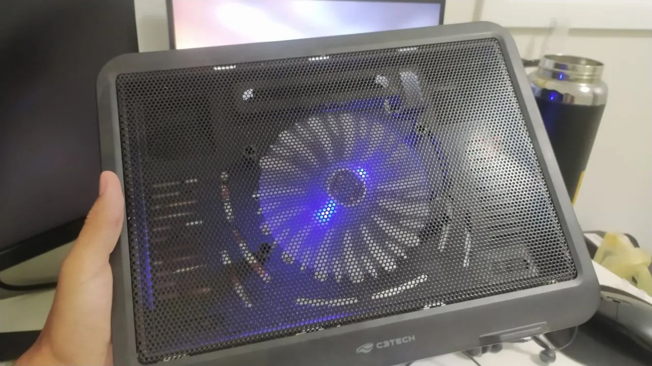 Base para notebook com cooler para resfriamento com led65071464747138122