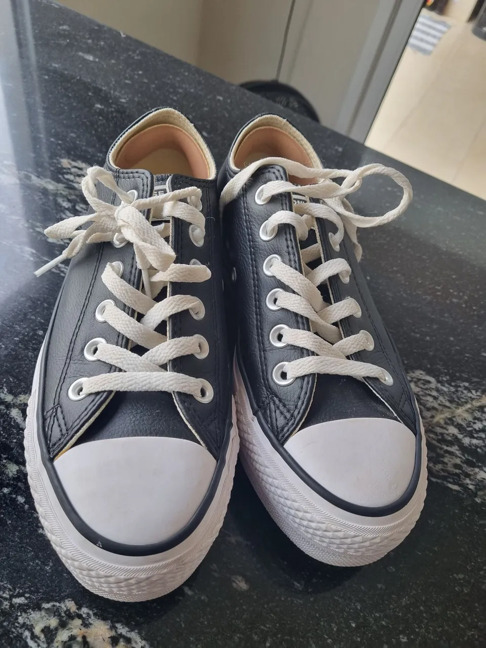 Converse All Star Couro - Preto
