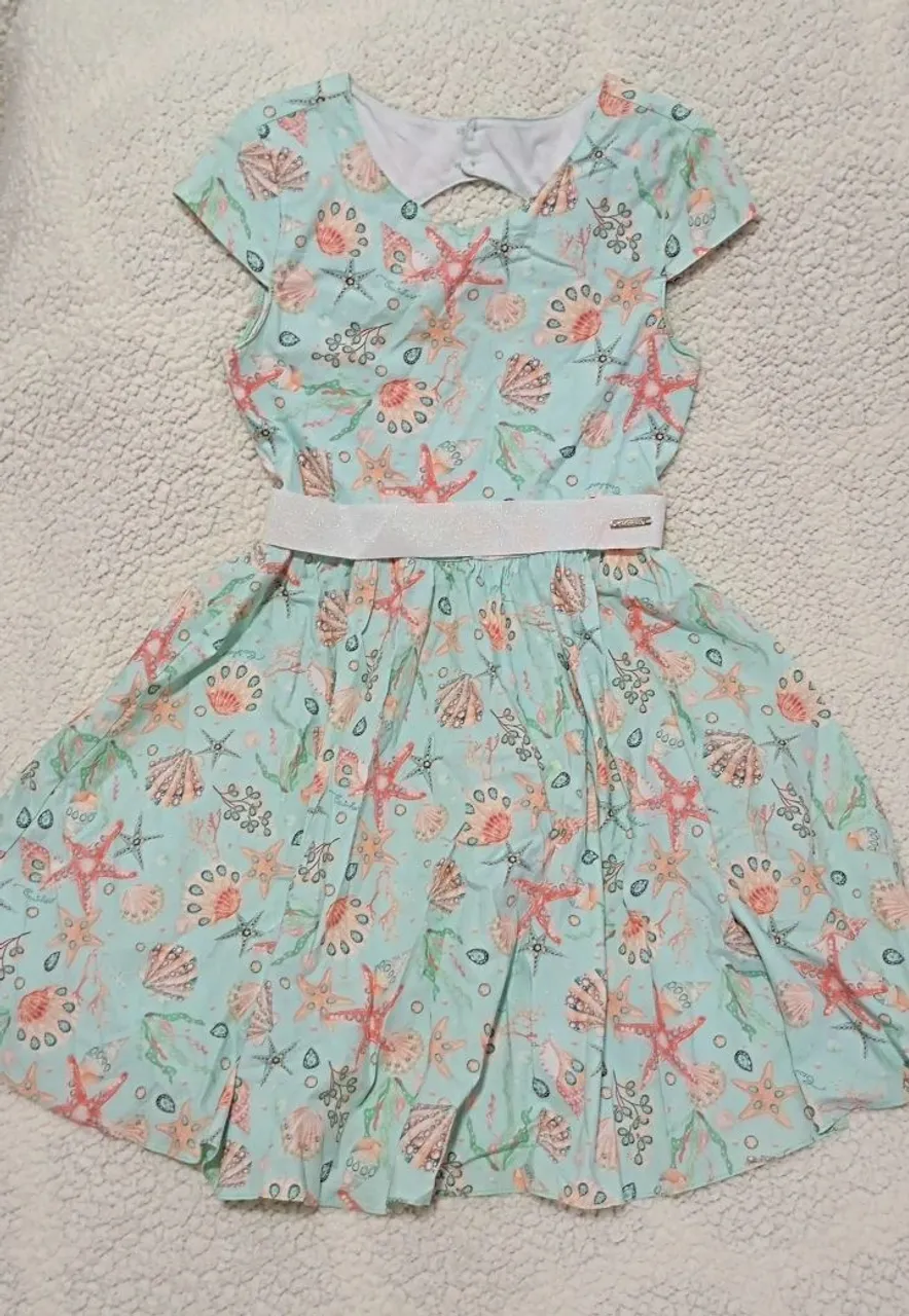 Vestido Infantil Estampado de Conchinhas
