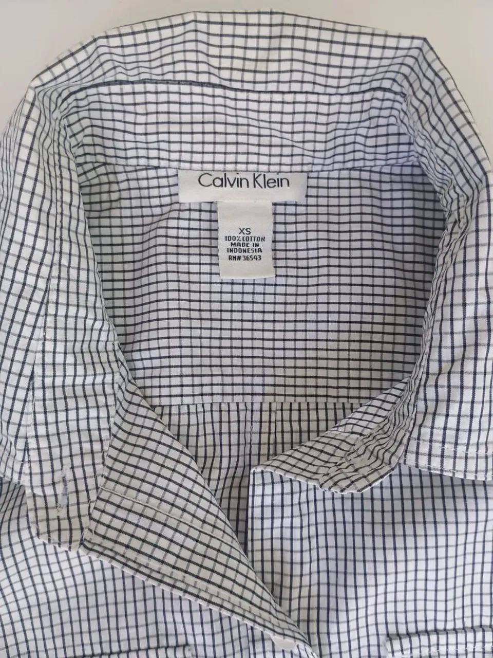Camisa Social Feminina Xadrez Calvin Klein - Foto 3