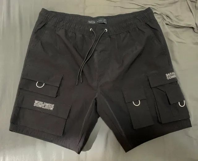 Bermuda Cargo - Blue Steel - Tam G - Pouco Usada