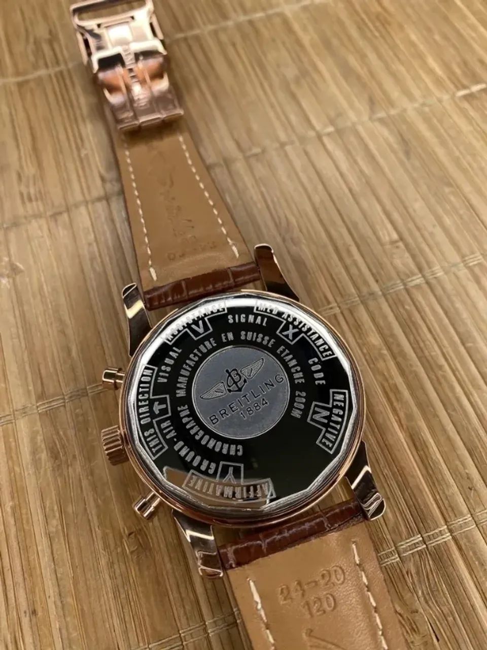 Relógio BREITLING 1984 - MODELO CHROUND - AIR PULSEIRA DE COURO  - Foto 4