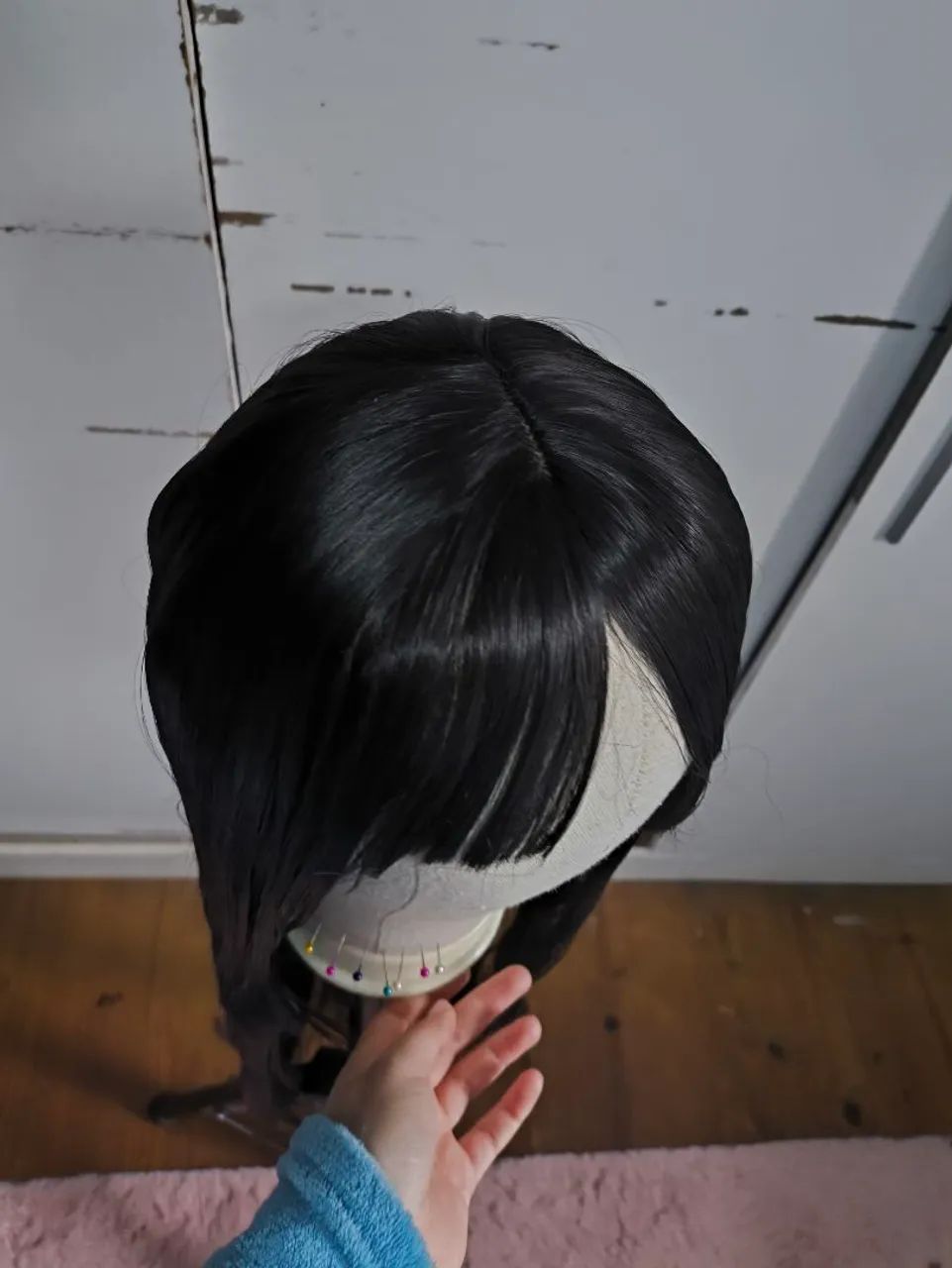 Wig preta 100cm  - Foto 3