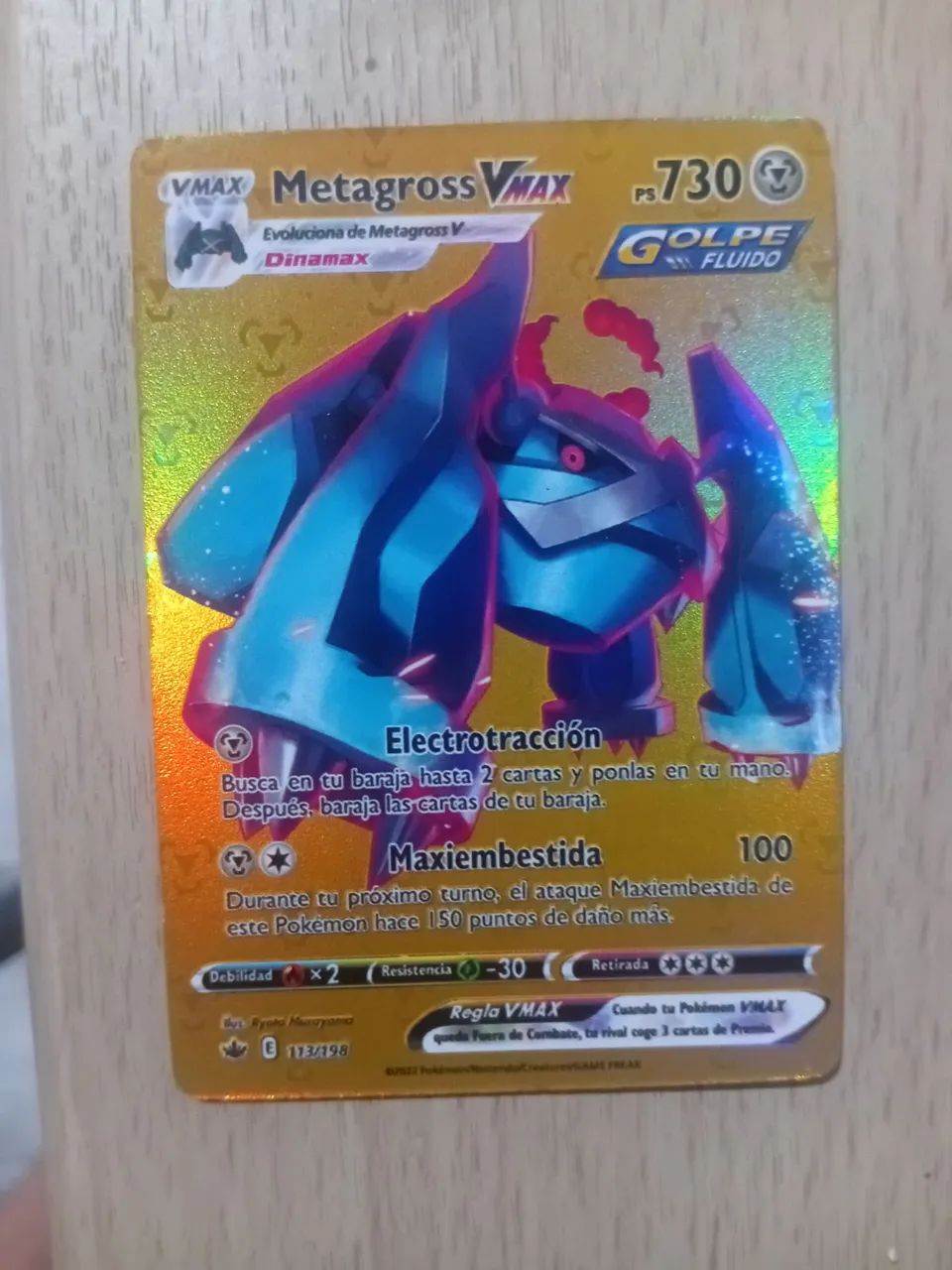 Card Pokémon Metagross Vmax em espanhol 