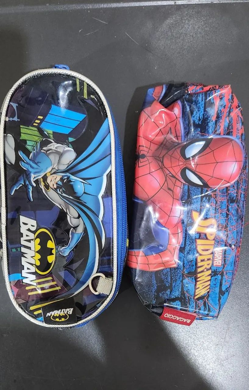 2 Estojos escolares Spiderman e Batman originais- Novos - Foto 2
