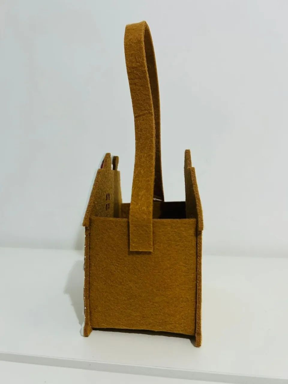 10 Unidades - Cachepô Casa do Biscoito - Decoração e Embalagem Natalina em Feltro  - Foto 4
