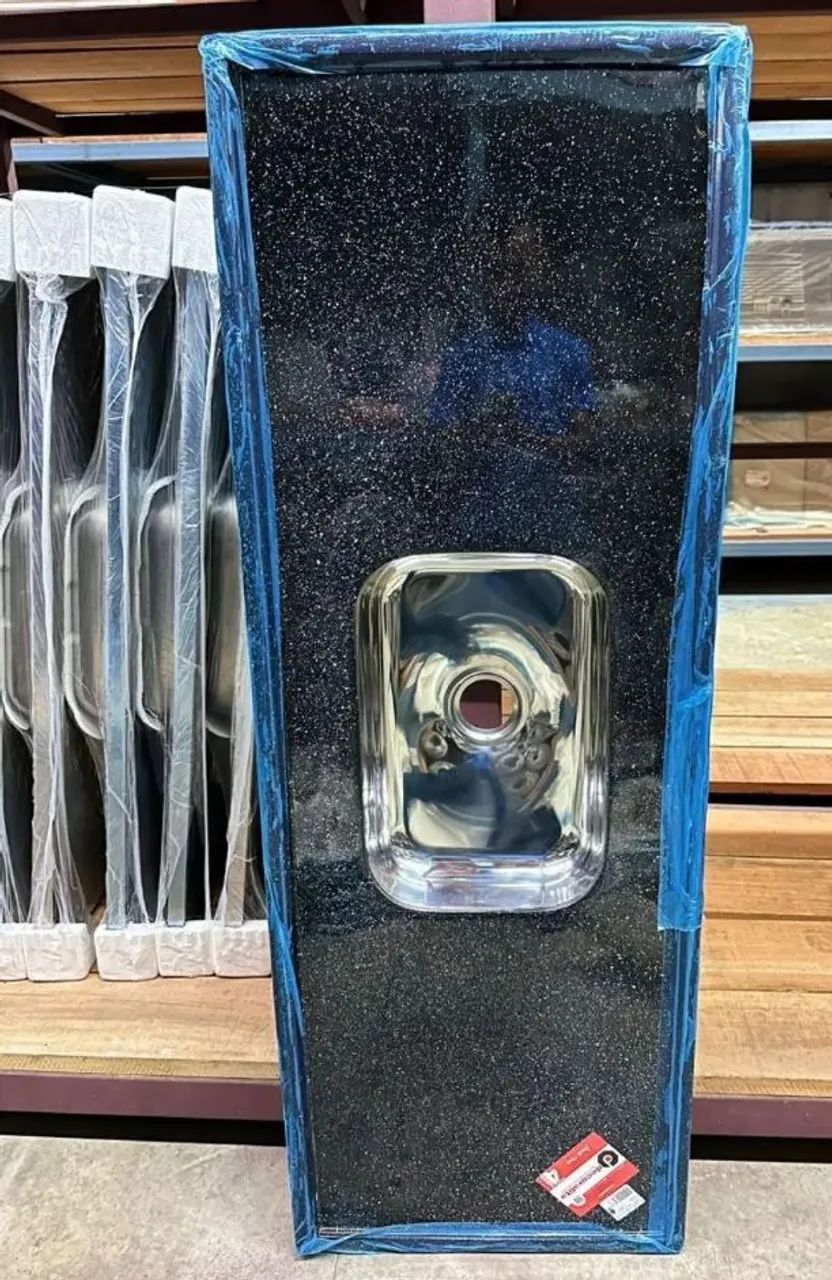 Pias de cozinha ecogranito com cuba inox 