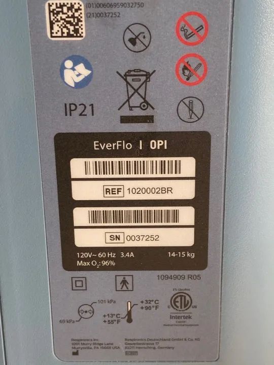 Concentrador Oxigenio Everflo 5L - Foto 5