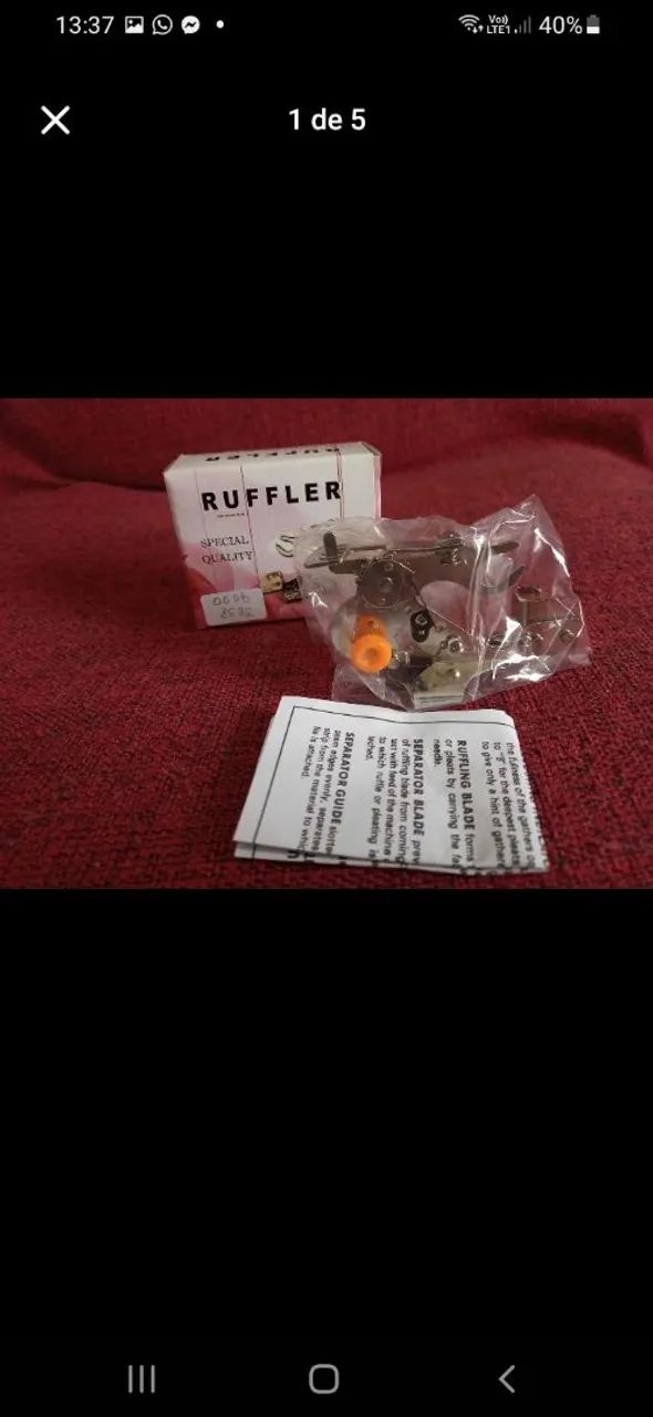 Calçador Ruffler de Pregas Franzidor Singer por 60reais em Vila Isabel  - Foto 3