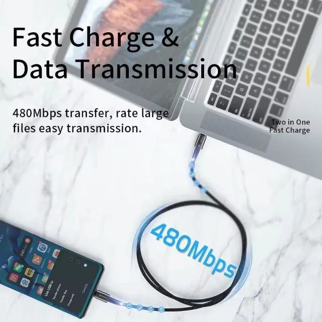 Cabo USB-C Essager 100W Fast Charger - Original e de Alta Qualidade - Foto 2