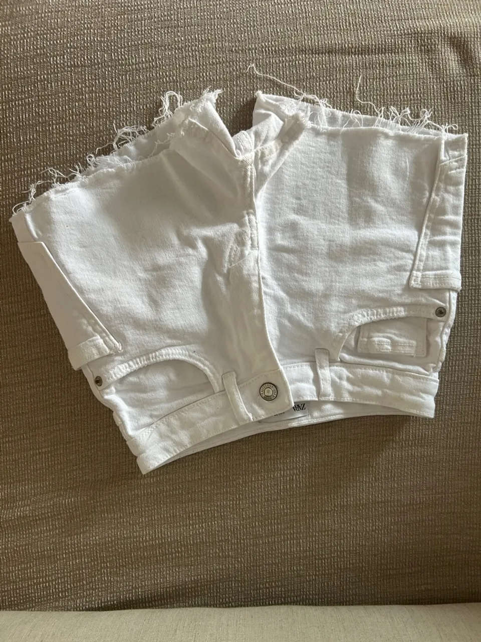 Shorts Jeans Branco Infantil - Zara como novo!