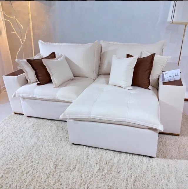 Sofá Cama Elegance Bege 2,90 m - Foto 4