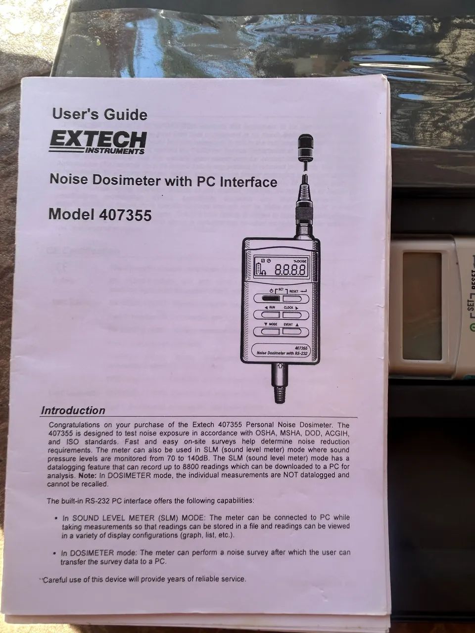 dosímetro de ruído da Extech Instruments, modelo 407355, com interface RS-232. - Foto 3