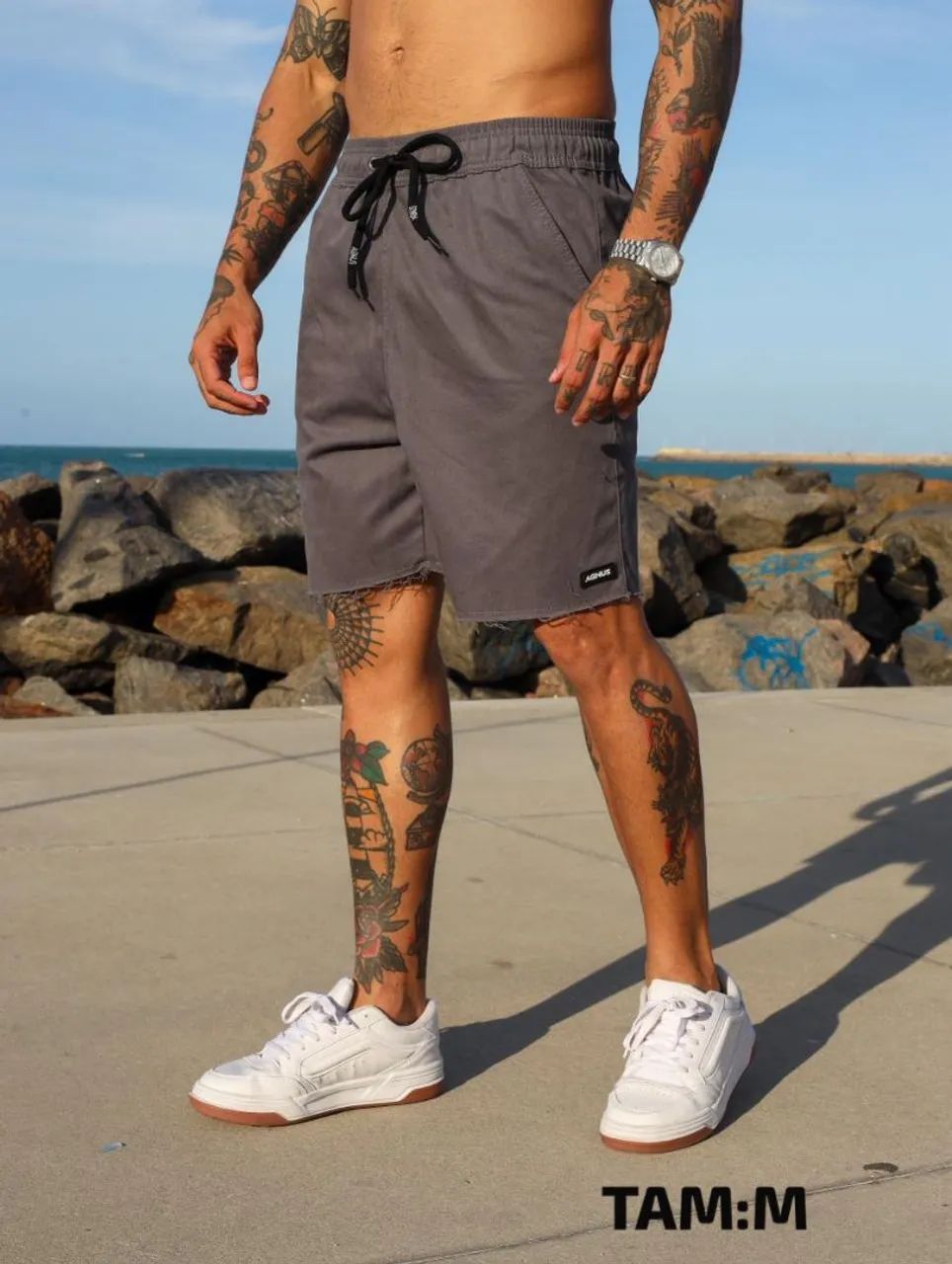 SHORTS MAURICINHO DE SARJA DE ALTA QUALIDADE  - Foto 4