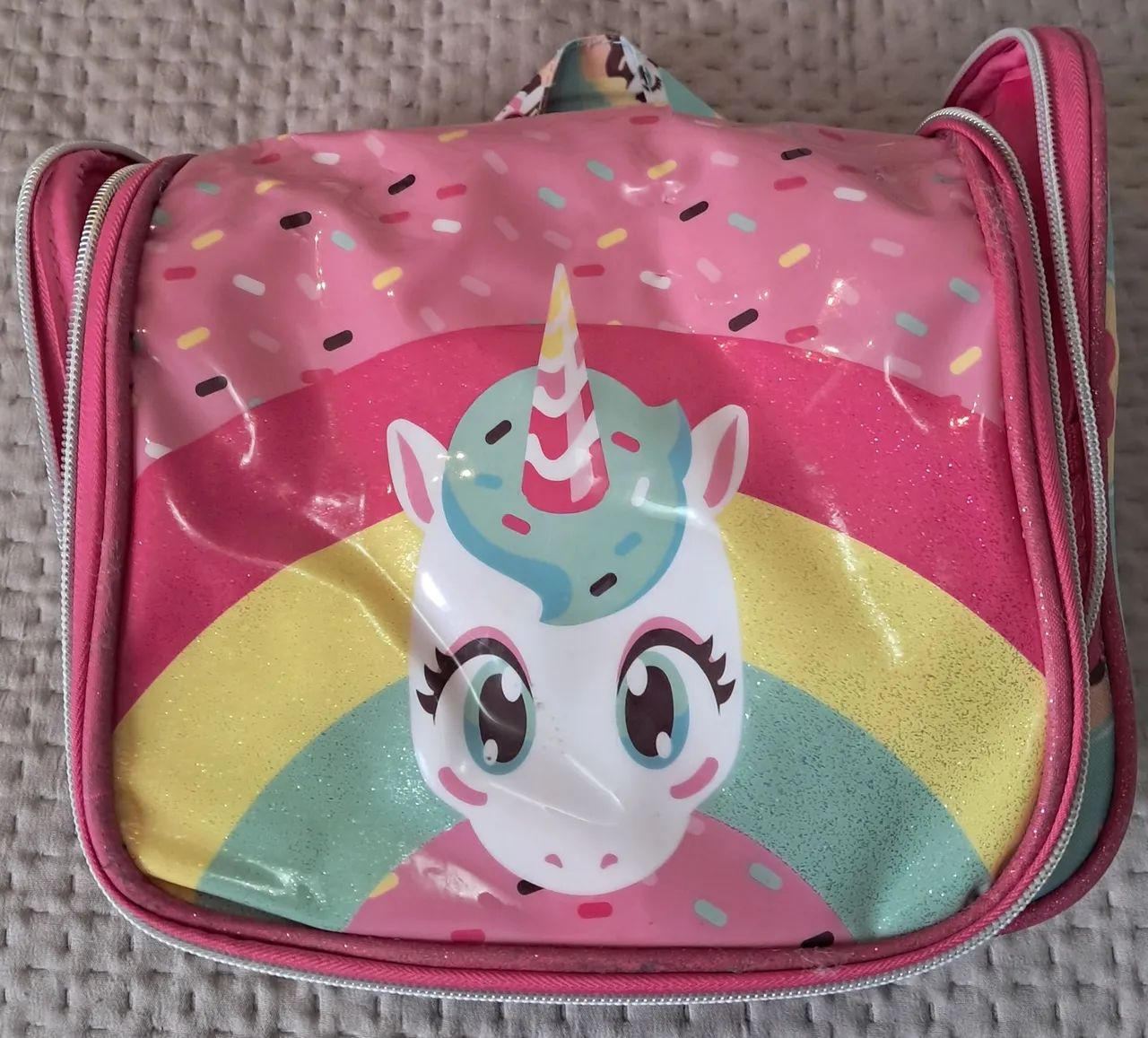 Necessaire puket unicórnio rosa
