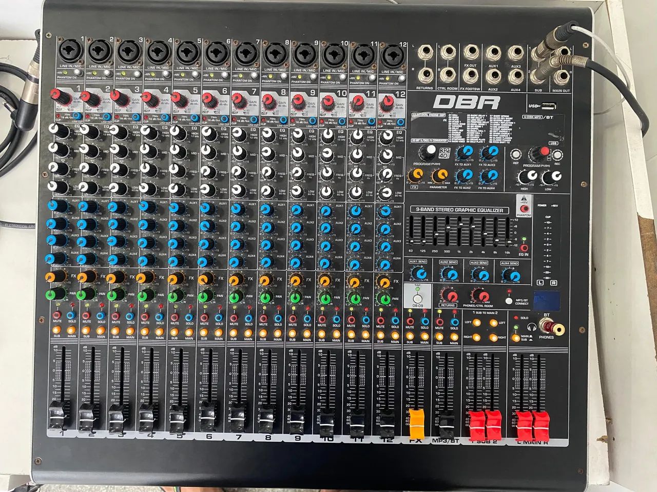 Mesa de som DBR DM 12 USB 