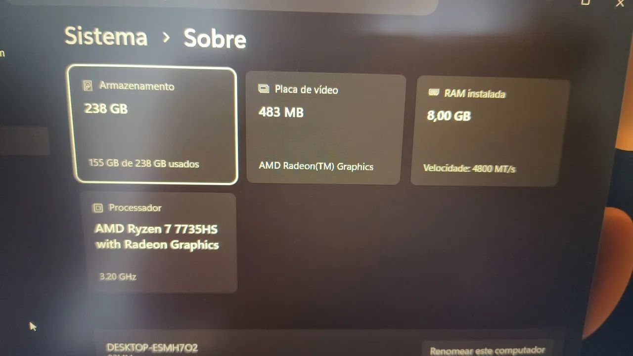 Notebook Lenovo Idea Pad Slim 3 Ryzen 7 - Foto 4