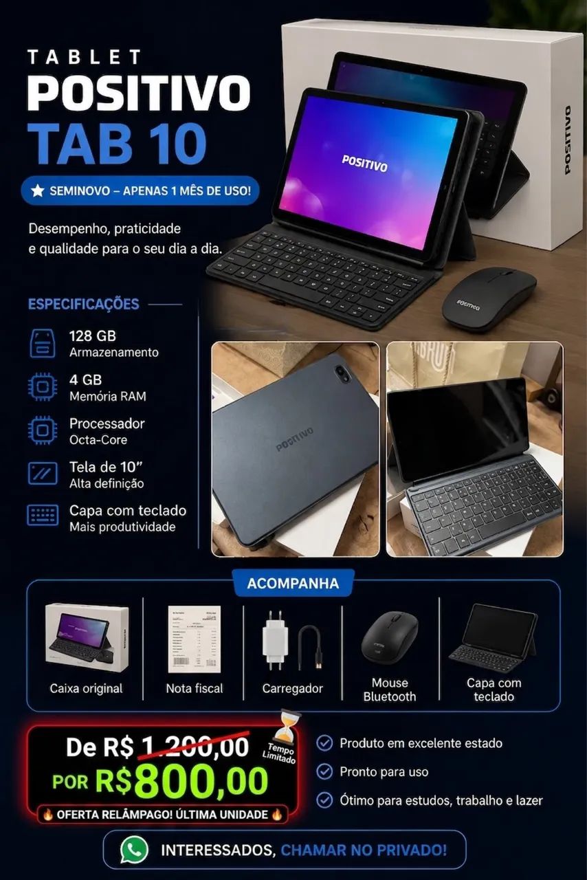 Tablet Tab10 Positivo 128GB