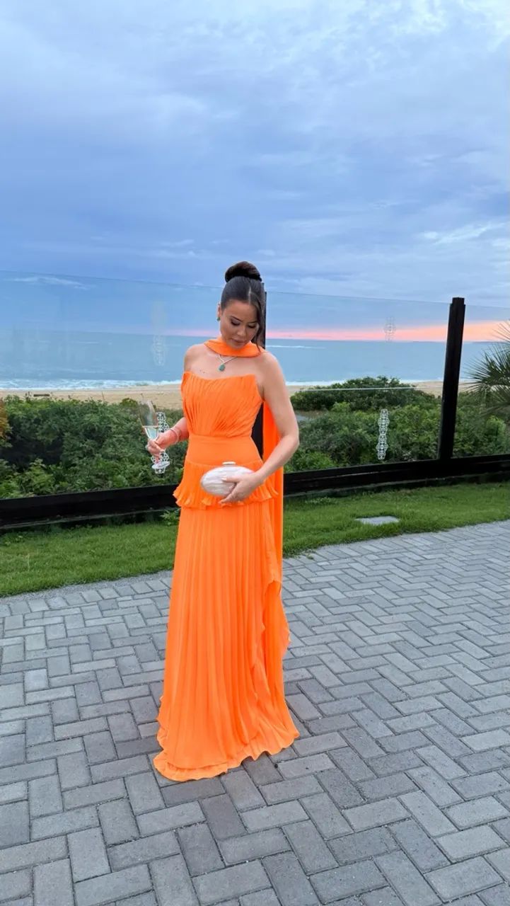 Vestido madrinha laranja - Foto 3