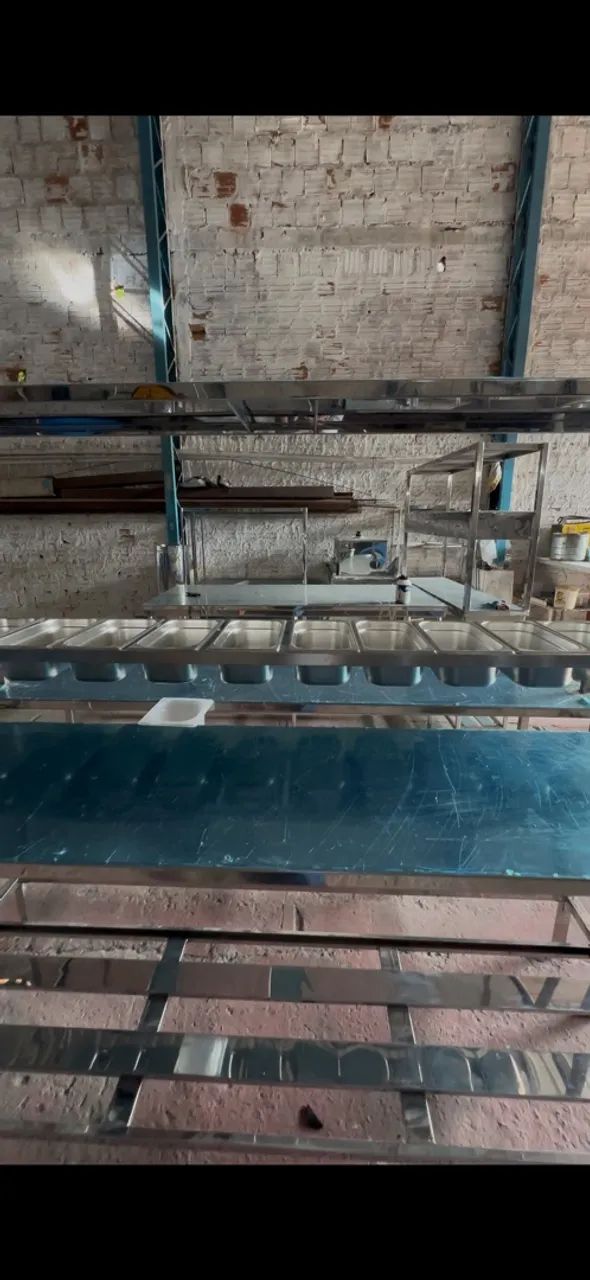 Mesa aço inox codimentadora dupla - Foto 3