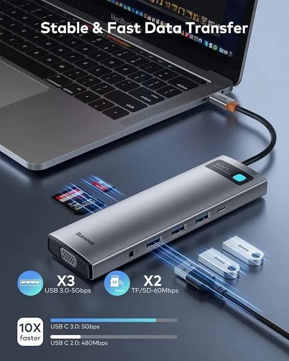 Hub USB-C Baseus 11 em 1 - Foto 3