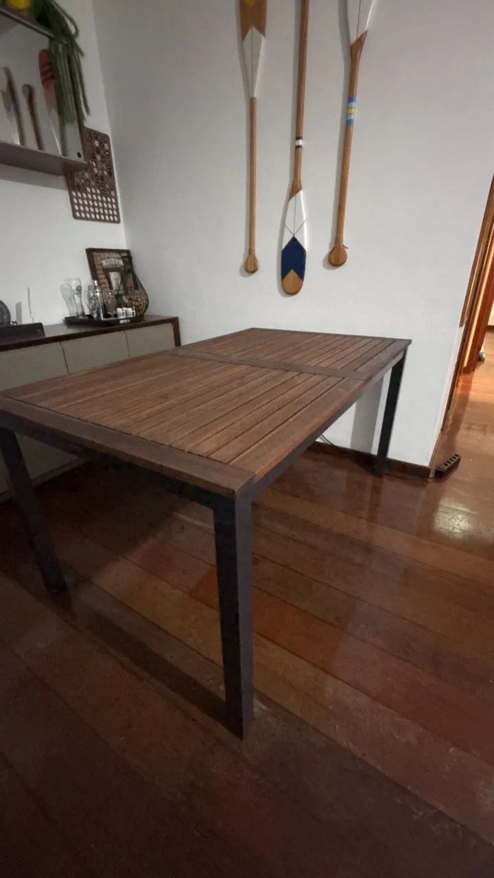 Mesa sala: 145x90 + 4 cadeiras