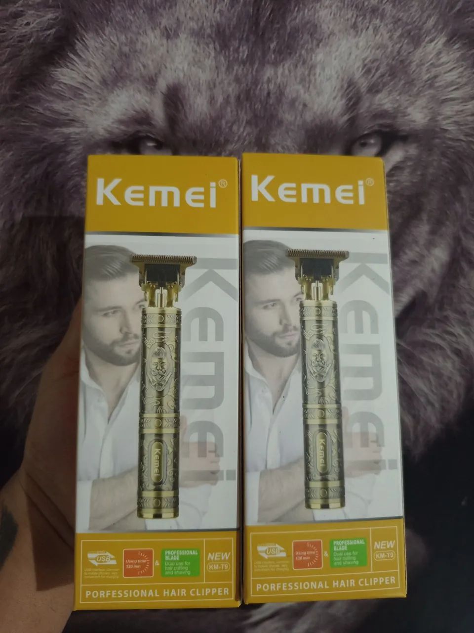 Máquina de detalhe barbear Kemei Km-T9 dragãozinho 