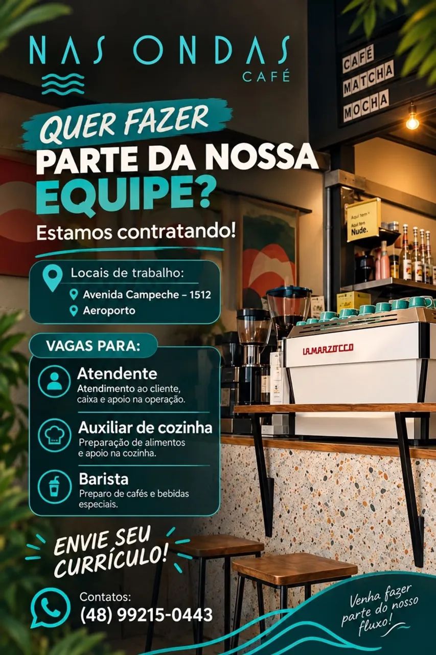 Vaga para cafeteria 
