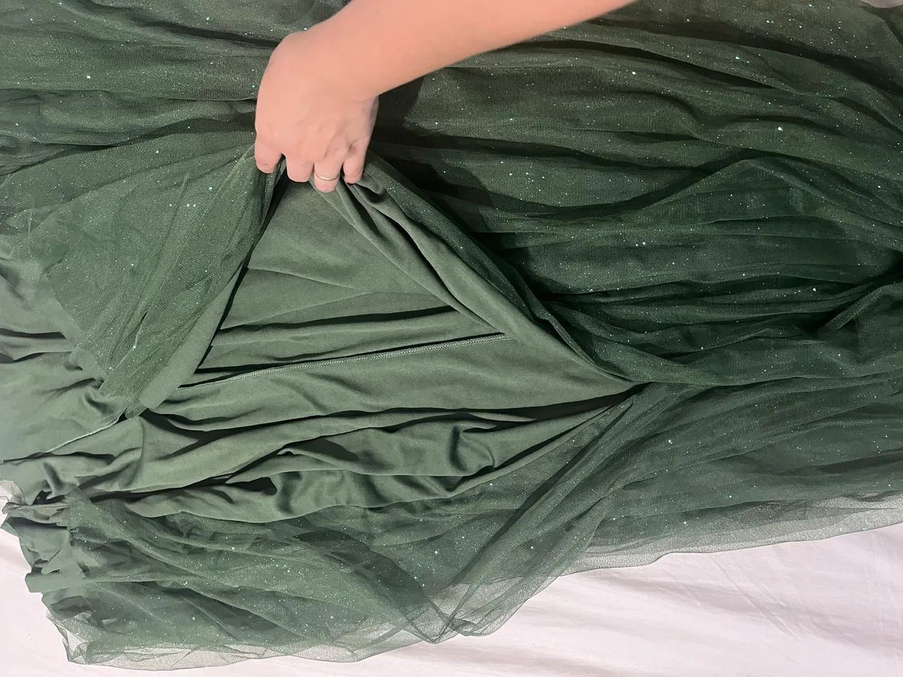 Vestido de madrinha verde M - Foto 3