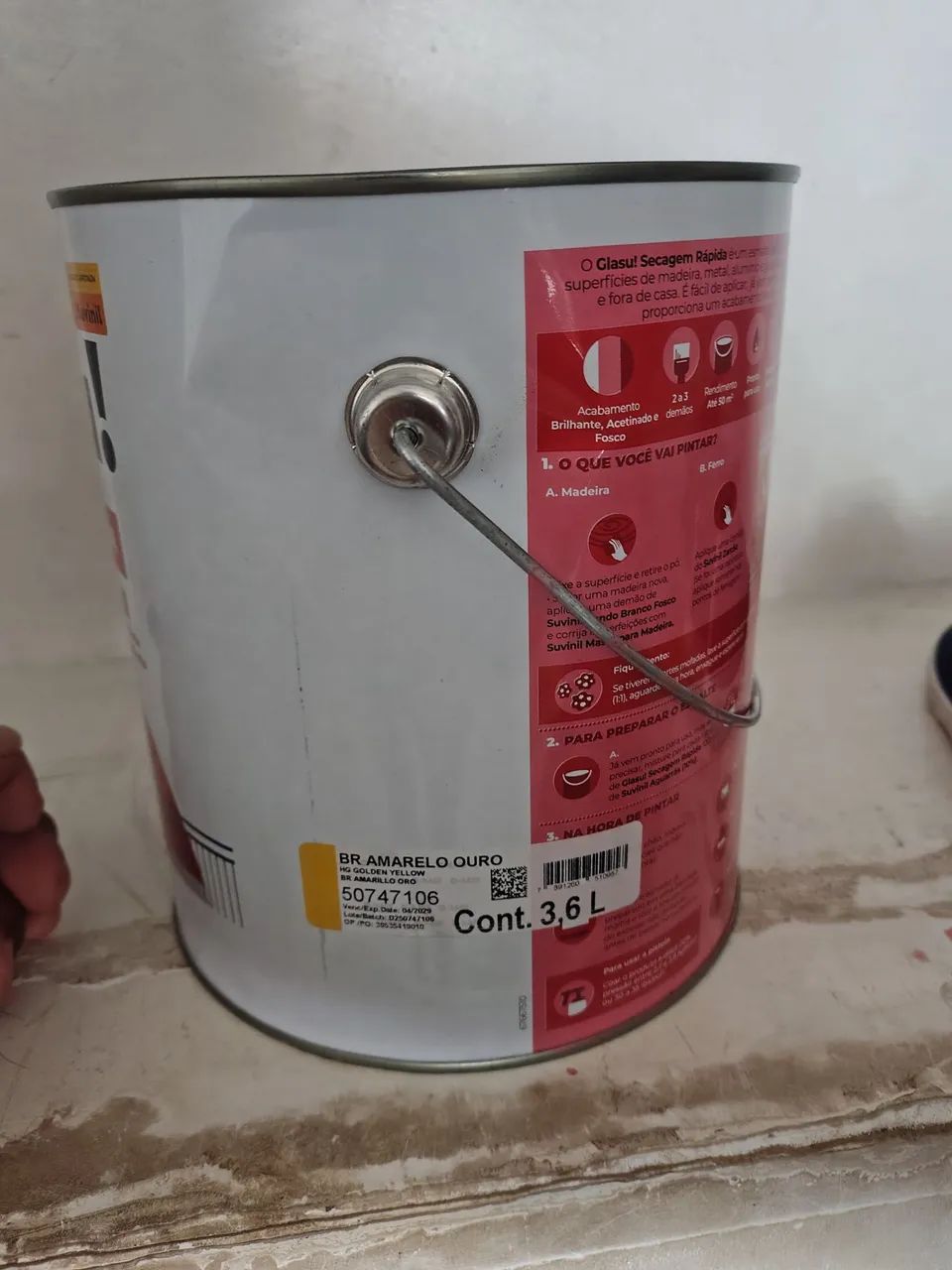 Esmalte Sintético Amarelo Ouro - Foto 2