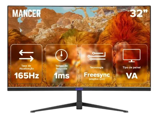 Monitor Gamer Mancer Valak Uz2 32 Fhd Curvo 1ms 165hz