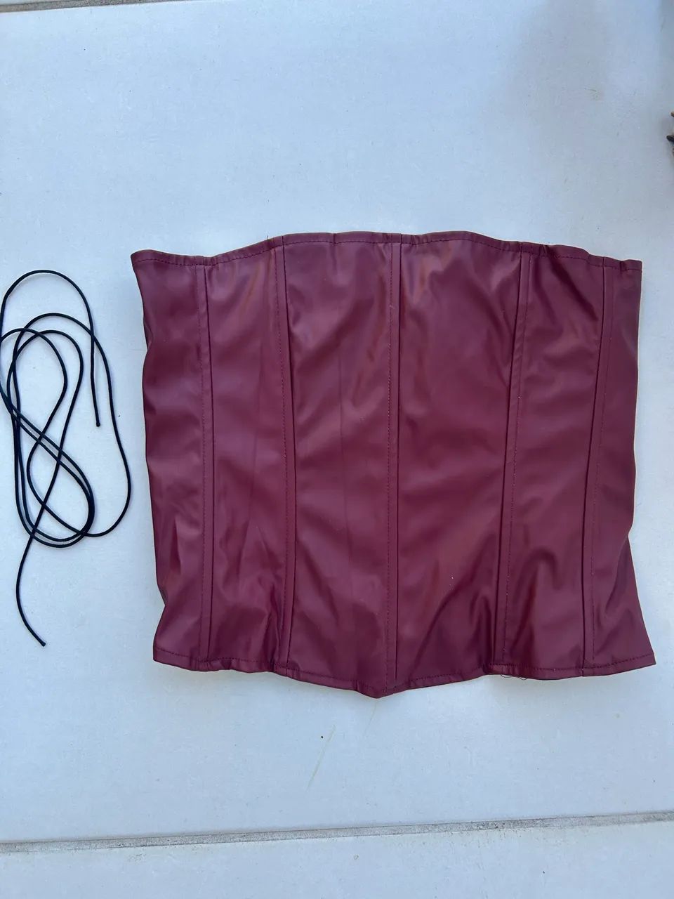 Corset couro - Vinho(P) - Foto 2