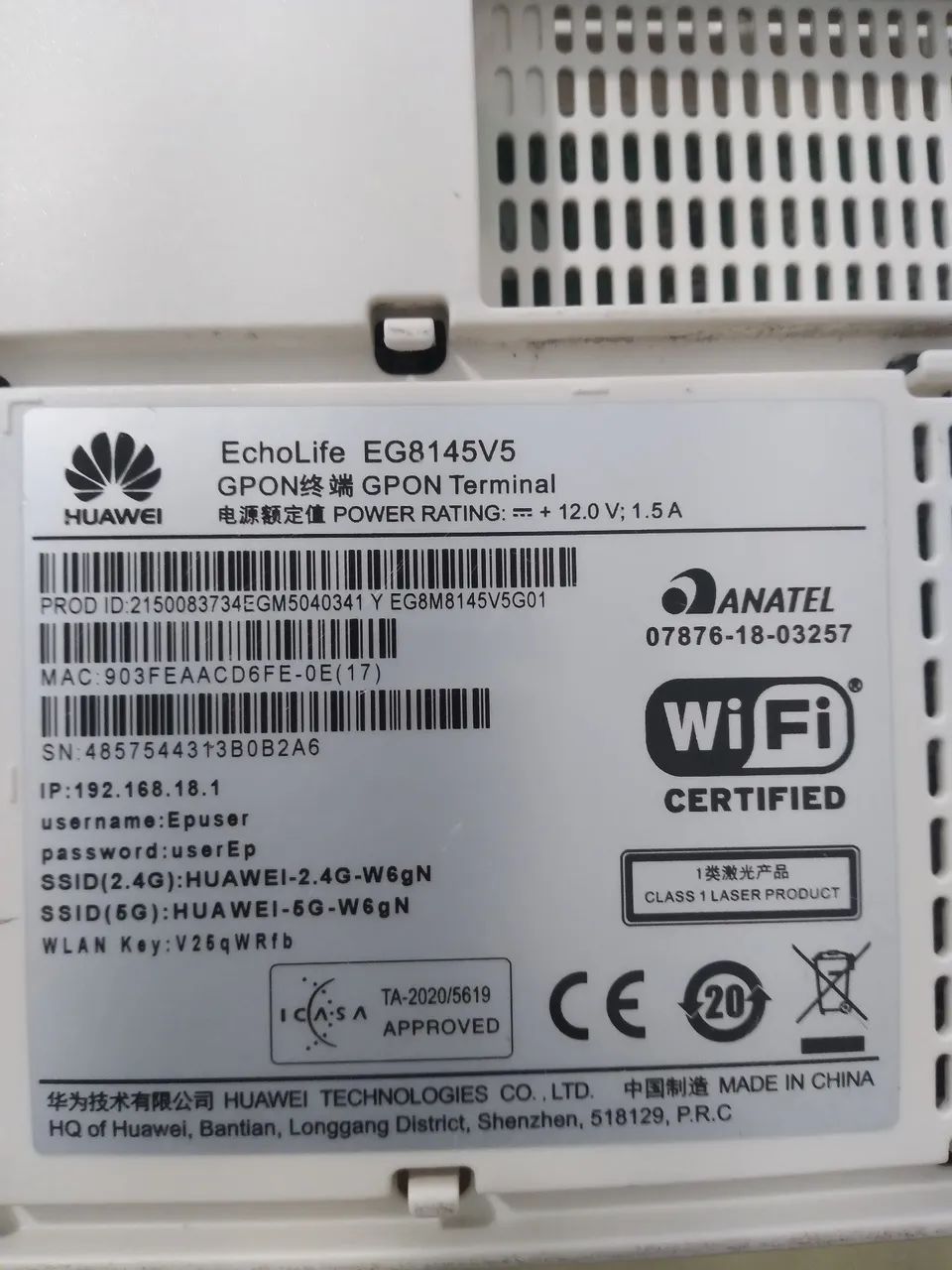 Roteador HUAWEI semi novo todo ok funcionando perfeitamente  - Foto 6