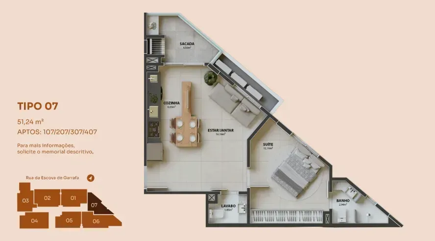 PLANTA 51m²