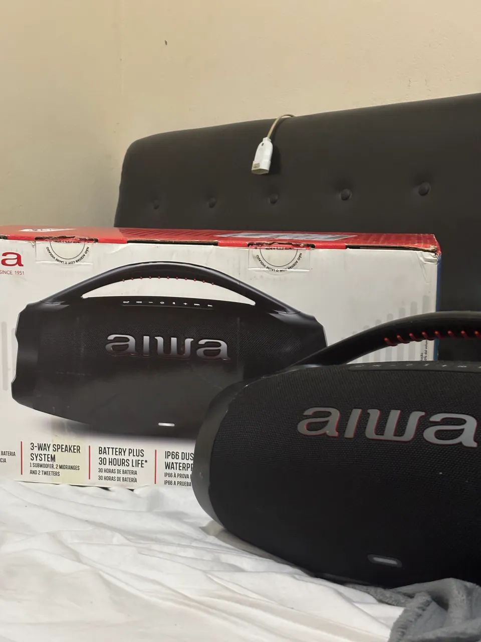 Caixa de som bombox aiwa - nova  - Foto 2