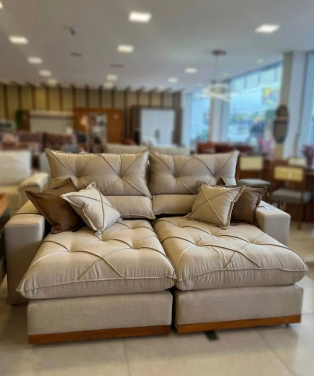 SOFÁ GRAN BELLO 2,30M - VELUDO Premium  MOLAS ENSACADAS - Foto 2