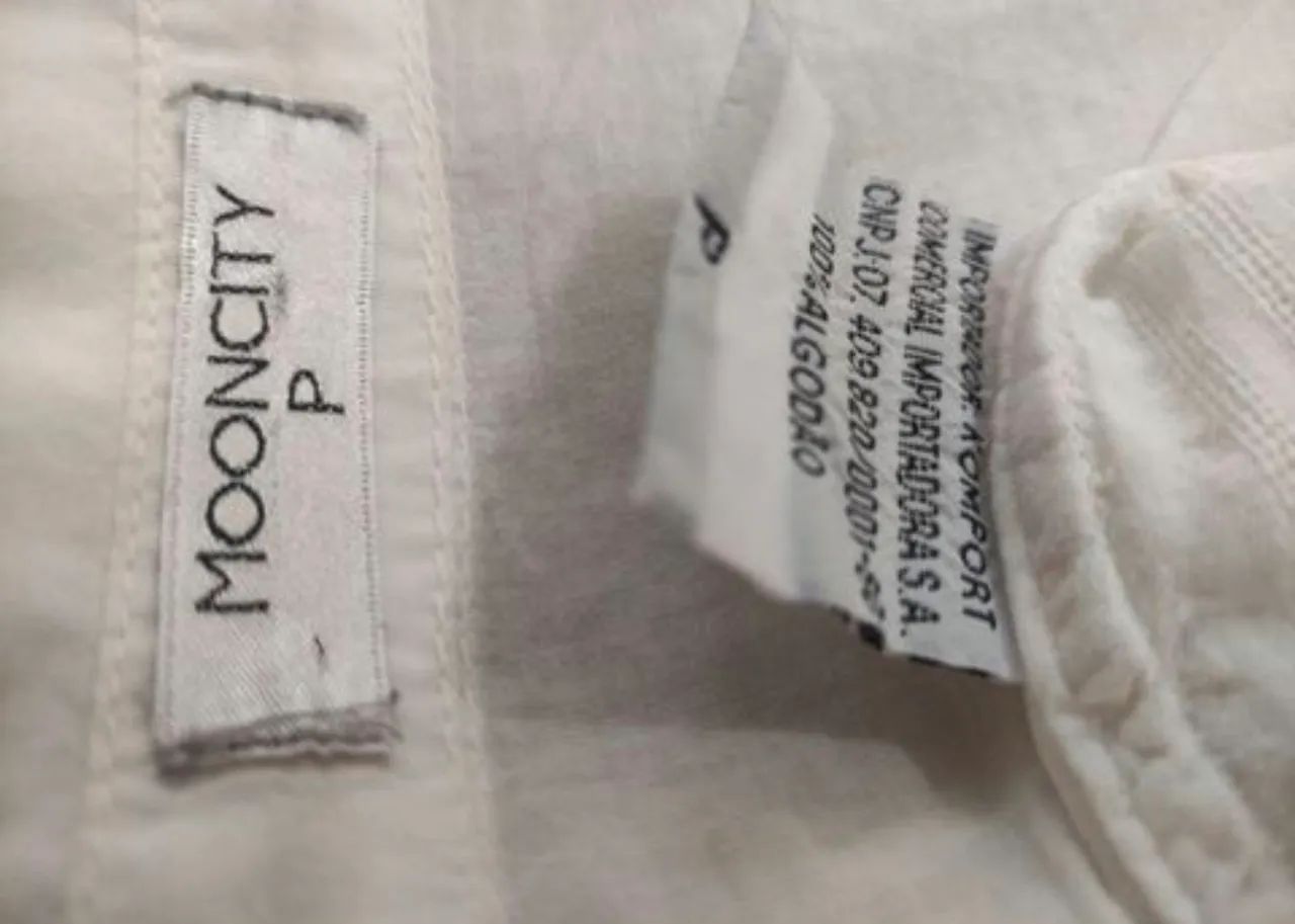 MOONCITY camisa algodão com GUIPIER  - Foto 4