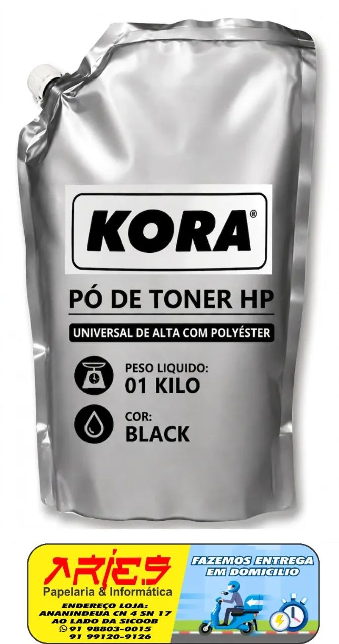 PÓ DE TONER UNIVERSAL HP 1 KG KORA