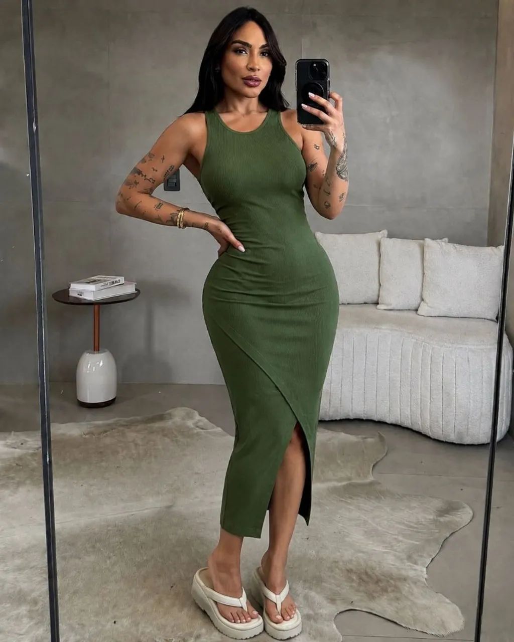 Vestido Midi Ribanna Algodão Premium  - Foto 3