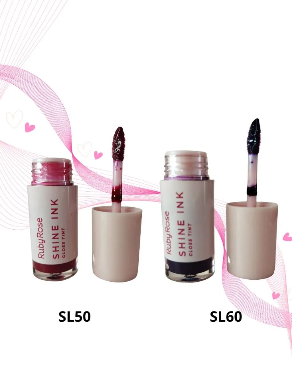 Kit 2 Lip tint Shine Ink Ruby Rose linha rosa. Novo, lacrado. - Foto 5