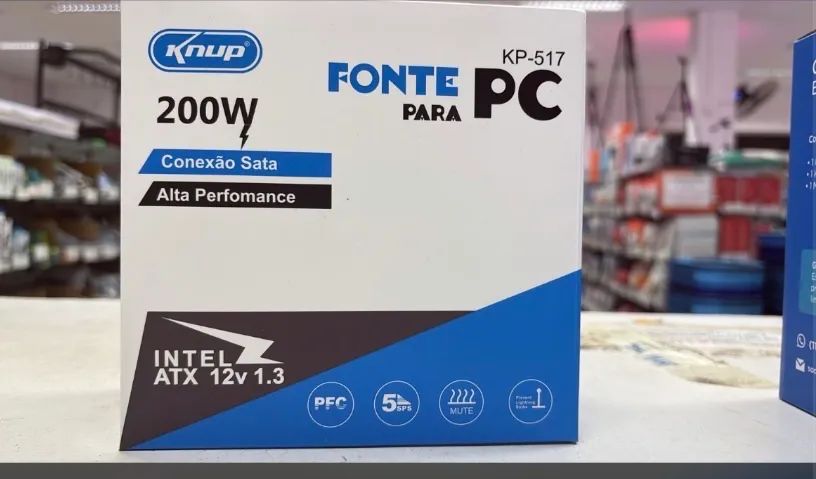 Fonte para Pc 200W Knup - ENTREGA A DOMICÍLIO 