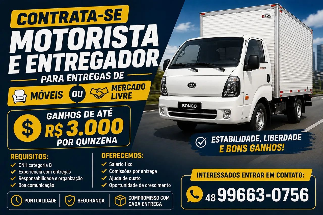 Motorista e entregador