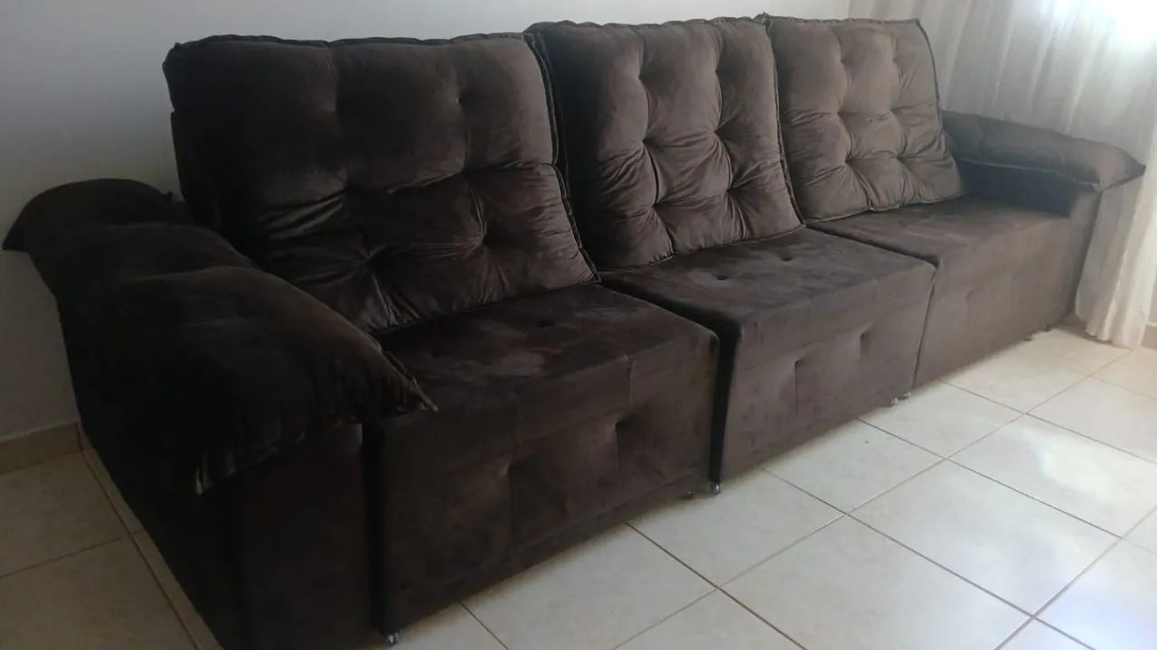 Sofá Retrátil 3 Metros Semi-Novo - Foto 2