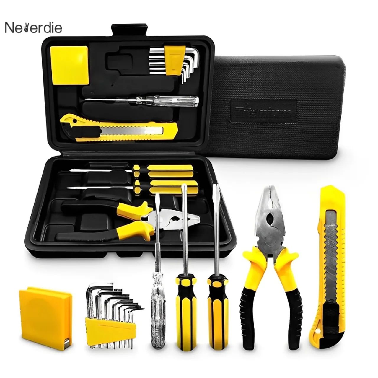 Kit de Ferramentas Completo com Maleta Chaves Alicate Estilete Multiuso 417148075142041602