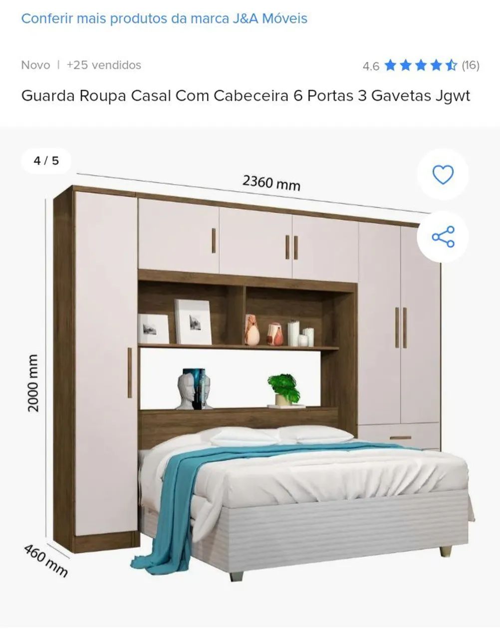 Guarda roupas novo na caixa  - Foto 2