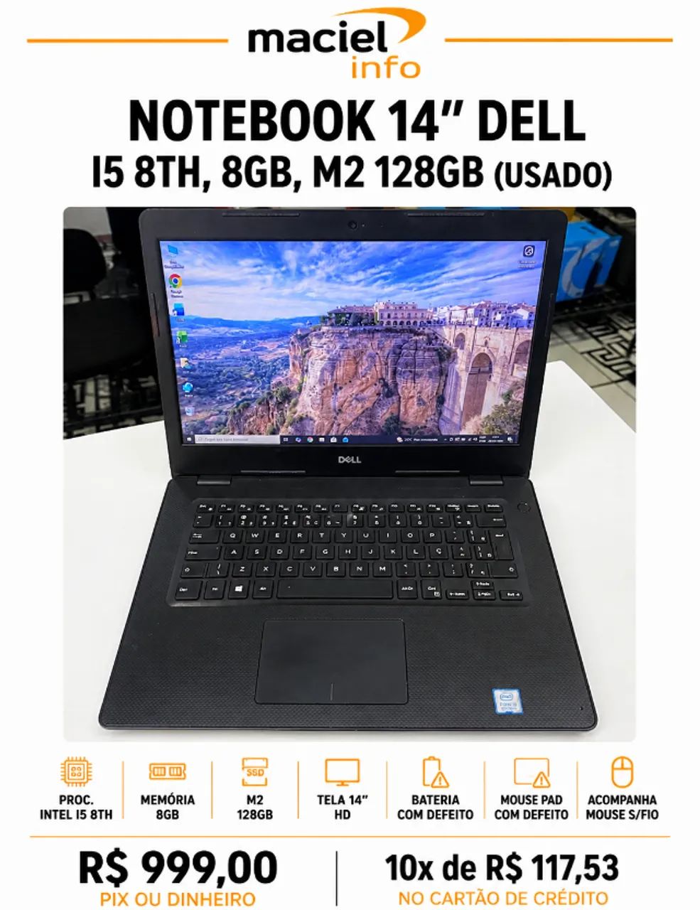 Notebook 14" DELL i5