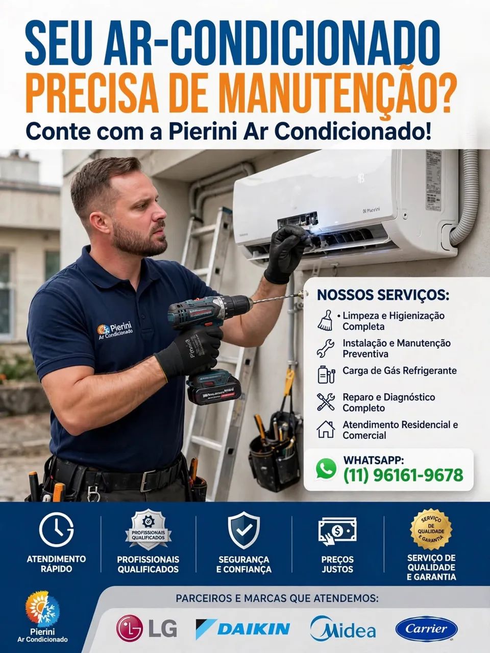 Manutenção instalação ar condicionado 